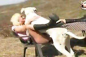 dog-fucks-blonde  farm sex